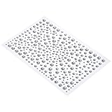 Strass sticker farbe: weiß eBoot Strass Aufkleber Selbstklebende Strasssteine Glitzersteine Selbstklebend, 650 Stück (Weiß)