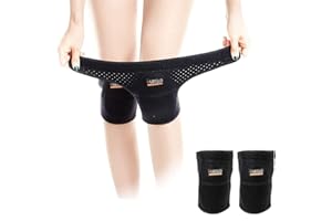 HUEGLO 1 Paar Knieschoner Tanzen Damen, Elastische Knieschützer Dance Anti-Rutsch Kniebandage Sport Damen Knieschoner für Tanzen/Yoga/Übung/Volleyball