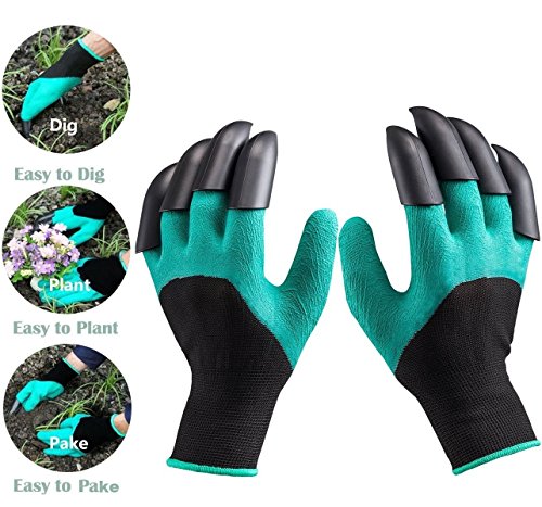 Preisvergleich Produktbild ariel-gxr Garden Genie Gartenhandschuhe, Wasserdichte Garten Handschuhe, Langlebig stichsichere Safe Gartenarbeit Handschuhe und Garten Werkzeug Handschuhe mit Klauen Zum Graben & Bepflanzen