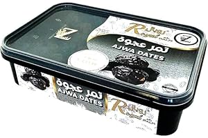 ZAYTI DATTES AJWA DÉNOYAUTÉES 300g | DATTES FRAÎCHES PREMIUM D'ARABIE SAOUDITE 100% NATURELLE DE LA QUALITÉ LA PLUS FINE. (DÉNOYAUTER)