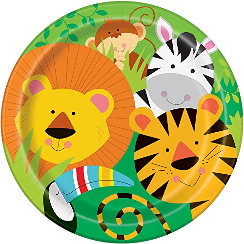 Unique Party 52085 23 cm, "Animal Jungle Partei Teller (8 Stück)
