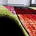 Kids' Rug - Squared Design - Multicoloured - Mottled Red Pink Green Blue, Size:80x150 cm