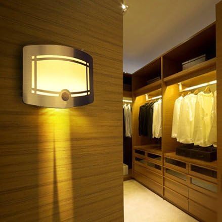 GOESWELL LED Night Lights Bright Motion Sensor Activated LED Wall Lights Auto On/Off for Indoor Bedroom Bathroom Kitchen Warm White