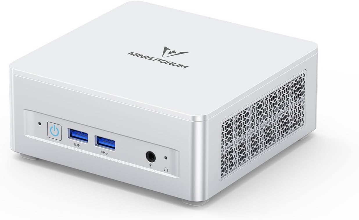 MINISFORUM UM870 Slim Mini PC, Computadora de Escritorio AMD Ryzen 7 8745H (8C/16T, hasta 4.9 GHz), DP/HDMI 2.1/USB4, 4 x USB Tipo A, WIFI6E/BT5.2, Sin RAM/SSD
