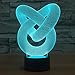 Produktbild LED Licht USB Nachtlichter Schreibtischlampen Stimmungslichter Touch-Taste Schreibtisch Zimmer Art Sculpture Leuchtet in verschiedenen Farben und produziert einzigartige Lichteffekte und 3D-Visualisierung - Amazing Optische Täuschung (Chain Link)