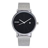 Armbanduhr Damen Ronamick Beiläufige Quarz Edelstahl neue Bügel analoge Armbanduhr Armband Uhr Uhren (B)