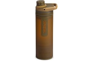GRAYL UltraPress 500 ml Filtre à eau pour l'extérieur Eau potable I Élimine 99,99% de toutes les bactéries et virus I Parfait pour le camping, la survie et les voyages (Coyote Brown)
