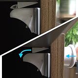SicurezzaPrima® MagicLock – die unsichtbare Kindersicherung für Schranktür und Schubladen, magnetisches Schrankschloss und Schubladensicherung, 4er Pack - 5