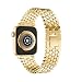 Produktbild Armband für Apple Watch Series 4 40mm, Smartwatch Zubehör Edelstahl Fischschuppenmuster Ersatzarmband Armbänder Smartwatch für Männer Frauen (Gold)