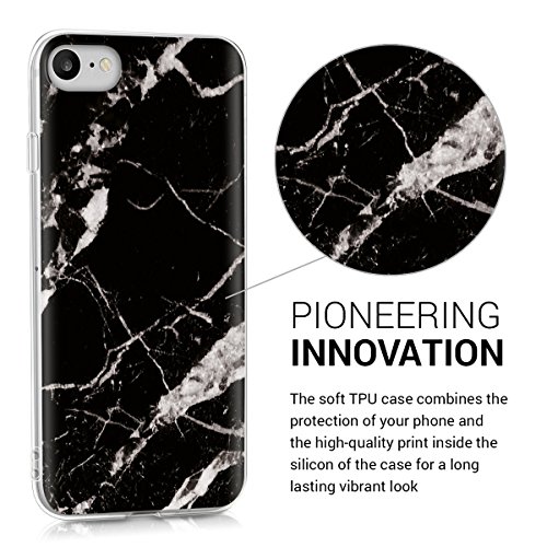 kwmobile Funda para Apple iPhone 7 8 - Carcasa de TPU para m vil y dise o de m rmol cl sico en Negro Blanco reviews kwmobile Funda para Apple iPhone 7 8 - Carcasa de TPU para m vil y dise o de m rmol cl sico en Negro Blanco