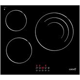 Cata Placa Vitrocerámica TZD 603/G con 3 Zonas de Cocción Hight Light y una Zona Gigante Triple con 9 Niveles de Potencia. An