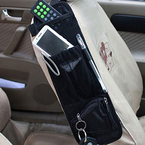 Preisvergleich Produktbild BXT Auto Seitentaschen Multifunktions Aufbewahrungsbeutel Utensilientasche Autositztasche Hängetasche Sitzseite hängende Speicher Beutel Halter Multiuse Organisator für Schlüssel Mobiltelefon Getränk Bargeld Sonnenbrille Zigaretten
