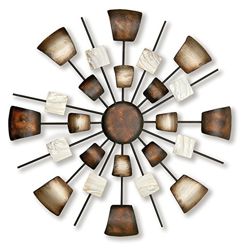 Wand-Objekt Elijah D69cm Eisen pulverbeschichtet