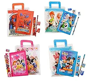 Birthday Party Return Gifts Mix Stationery Kit Set in a Bag for Kids (Pack of 6)