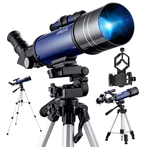 BEBANG Télescope Astronomique, Optiques En Verre Entièrement Traitées,Avec Trépied Réglable, Adaptateur Phone et 2 Oculaires