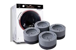 ANNCHILIO 4 Stück stoßdämpfende Waschmaschinenfüße - Antivibrationsfüße für Waschmaschinen, rutschfeste Gummifüße, stoßdämpfende Antirutschmatten für Waschmaschinen und Trockner