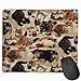 Produktbild Sew Curious Cats and Sewing Notions Tan Personalized Design Mauspad Gaming Mauspad with Stitched Edges Mousepads, Non-Slip Rubber Base, 300 x 250 x 3 mm Thick - Best Gift Idea