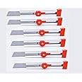 Definite Golu Heavy Duty Unbreakable Aluminum Metal Body Durable Cutter Blade 18 mm for Factory Home Office (Replaceable Blades) (Pack of 6 Cutters)