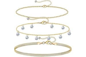 HSAJS Chaîne Cheville Papillon Feuille Bracelet Cheville Ajustable Strass Bijoux Jambe Femme Été Plage