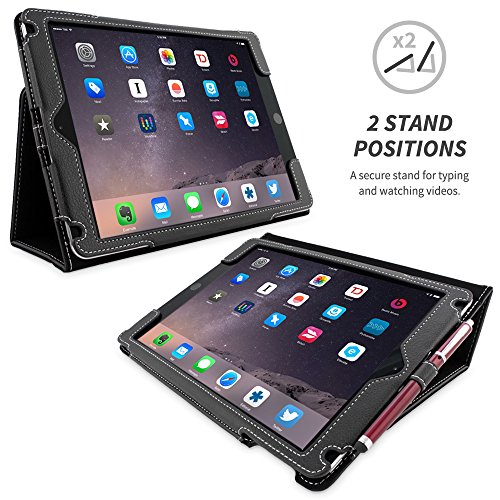 iPad Air 2 Exekutive Hülle (Schwarz), Snugg – Smart Case mit lebenslanger Garantie + Sleep / Wake Funktion - 2