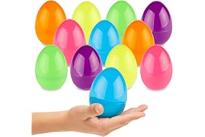 Prextex Plastikowe 6 kolorowych jajek wielkanocnych 9 cm (opakowanie 36 szt.)