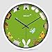 Produktbild YANXUEPING Cute Cartoon Kinderzimmer Wanduhr, Super Leise Wohnzimmer, Moderne Kreative Einfache Uhren, Modische Quarz Wanduhr, 10 Zoll, tierischen Kopf Weißer Rahmen