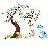 HALLOBO® Wandtattoo XXXL Eulenbaum Baum Eulen Eule Vogel Wald Tier Wandaufkleber Wandsticker Kinderzimmer Kinder baby - 3