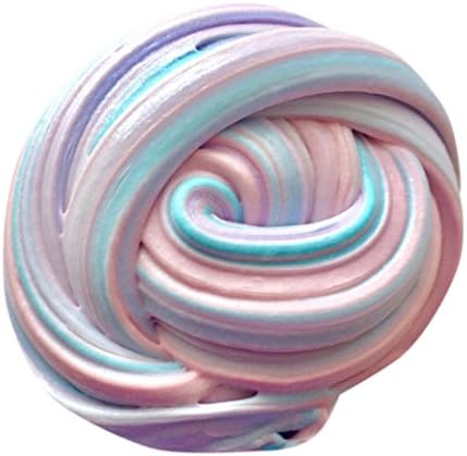 Multicolor 60ml Fluffy Floam Slime Toy Soft Slime Scented Jelly Squishy Super Jumbo Cream Scented Squeeze Stress Relief Toy ,Yannerr Scented Sludge Toy For Kids Soft Non-sticky(Random Colour ) (TYPE-C)
