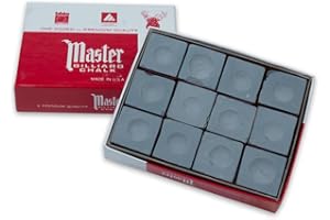 Master Billiards/Pool Cue Chalk Box, 12 Cubes