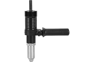 NATUDECO Adaptador de pistolas remachadoras Juego de cabezales de pistolas remachadoras eléctricas Pistolas remachadoras inalámbricas Herramienta de perforación Remachadora de alta dureza Accesorio para taladr