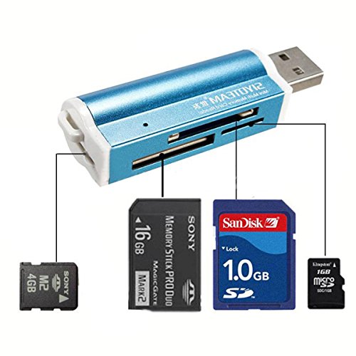 SAWAKE Universaler All in 1 USB Multi-Kartenleser Speicherkartenleser Fuer Micro SD MMC SDHC TF M2 Memory Stick - 2