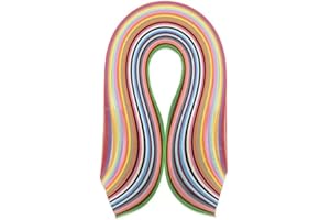GLOBELLAPRO 180 Sheets Quilling Paper Strips,36 Colors Quilling Paper Set,Paper Strips Quilling Slotted for DIY Arts and Crafts,54CM*5MM