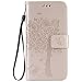 Produktbild Nancen Compatible with Handyhülle Huawei Y6 / Honor 4A (5,0 Zoll) Flip Schutzhülle Zubehör Lederhülle mit Silikon Back Cover PU Leder Handytasche im Bookstyle Stand Funktion Kartenfächer