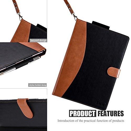 iPad Pro 10.5 Hülle, iPad Pro 10.5, Fyy® [Super Funktionsserien] Hochwertige Kunstleder Hülle mit Halterungen für Karten, Notizen für Apple iPad 10.5 Zoll (2017 ), Schwarz+Braun (mit automatischer Schlaf/ Weck-Funktion) - 8