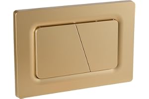 Empyreal Plaque de déclenchement avec jeu de levier de chasse et cadre de montage,pièces de rechange compatible avec Geberit Sigma 01,20,30 & UP320 & 300,115770115 double chasse(Or Mat)