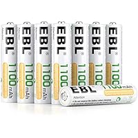 EBL 1100mAh AAA Ni-MH 1200 Ciclo de Pilas Recargables para los Equipos Domésticos con Estuches de Almacenamiento (8 Piezas)