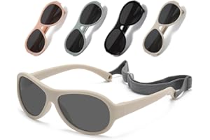 Musivon Baby Sonnenbrille 0-1.5 jahre, Jungen Mädchen Polarisierte Sonnenbrille Flexible Frame