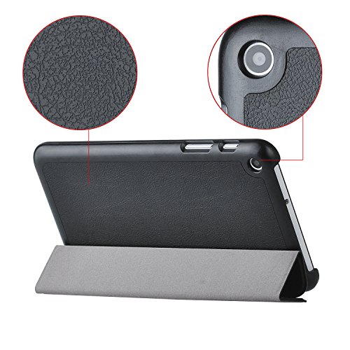 ELTD Huawei Mediapad T1 7.0 Hülle Case – Ultra Schlank Smart Cover Tasche Schutzhülle Case für Huawei Mediapad T1 7.0 mit Standfunktion, Schwarz - 5