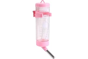 Anawakia Distributeur d'eau pour Petits Animaux Hamster Cochon d'Inde 125ml (Rose)