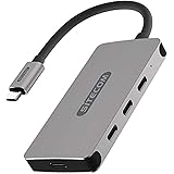 Sitecom CN-386 USB-C Hub 4 Port | USB-C auf 3X USB-C + 1x UBS-C Power Delivery Port Adapter mit 10 Gbit/s Daten, 7,5 W Leistu