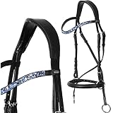 Heinick-Reitsport Comfort Trense ~ Stone-Blue ~ gebisslose Zäumung ohne Zügel Trensenzaum Warmblut Vollblut