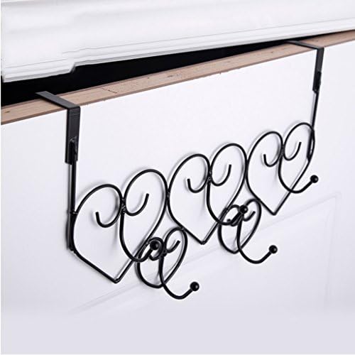 QPG Coat Hanger Hook Iron Hook Coat Rack Coat Hanger Indoor Bedroom Clothes Hanger Fashion Hook (Color : Black)
