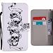 Produktbild LEMORRY Sony Xperia X Performance Hülle Tasche Ledertasche Flip Beutel Haut Slim Fit Bumper Schutz Magnetisch Schließung Stehening Soft SchutzHülle Weich Silikon Cover Case Schale für Xperia X Performance, Persönlichkeit Skull