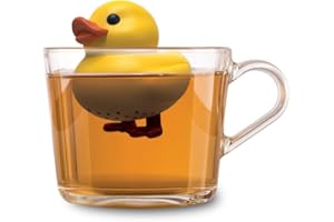 Winkee - Cute Animal - Colino da tè per tè sfuso, infusore da tè divertente, colino da tè per tazza, colino per spezie, silicone, statuetta di animali (anatroccolo)