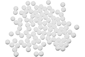 zalati Bola de espuma de modelado 100pcs bola de poliestireno para decoración de Navidad Niños Artesanía - Blanco, 1cm