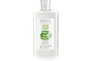 Omia - Dermo Bagno Eco Bio con Aloe Vera del Salento, Bagnoschiuma Delicato e Rinfrescante, Dermatologicamente Testato, Formula Vegana e Nichel Free - Dermatologicamente Testato - Flacone da 400 ml