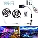 Produktbild Ubanner LED Lichtleiste, Wifi Wireless Smart Phone Kontrollierte Streifen Licht Kit DC12V UL Led Lichter 32.8ft (10M) 300leds nicht wasserdicht LED Streifen, Arbeiten mit Android und IOS System, IFTTT, Google Assistant