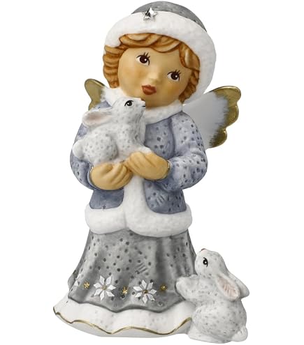 Goebel Statuetta Angelo Messaggero Di Natale – Amorevole Saluto Bordeaux Con Cristalli
