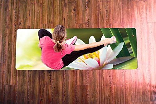 Nirvana Yoga – Schöne Designer Yoga Matten, Naturkautschuk, Hohe Qualität, umweltfreundlich, rutschfeste Yoga Handtuch Mat Combi – Beste für Hot Bikram Yoga - 4