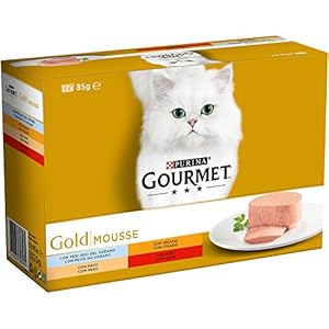 Purina Gourmet Gold Mousse comida para gatos Surtido sabores 8 x [12 x 85 g]